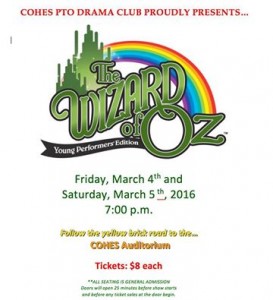 Wizard of Oz - youth production at Cornwall on Hudson Elementary School